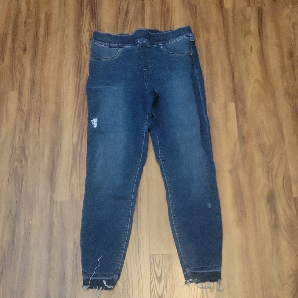 SPANX Blue Jeggings with Slim Fit and Elastic waist